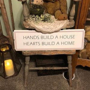 Farmhouse metal distressed home sign